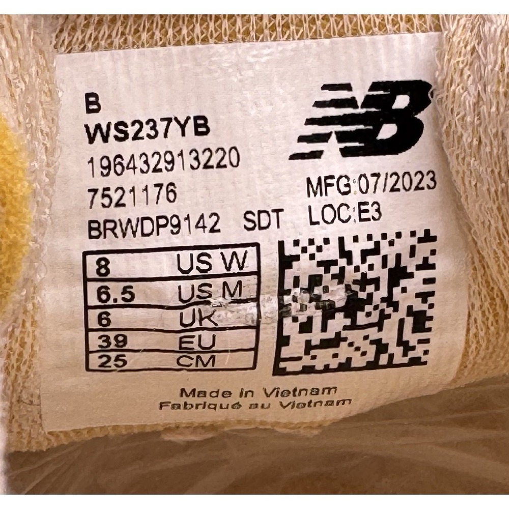 New Balance WS237YB Sneakers 07/2023 Women's Size 8 - Picture 8 of 8